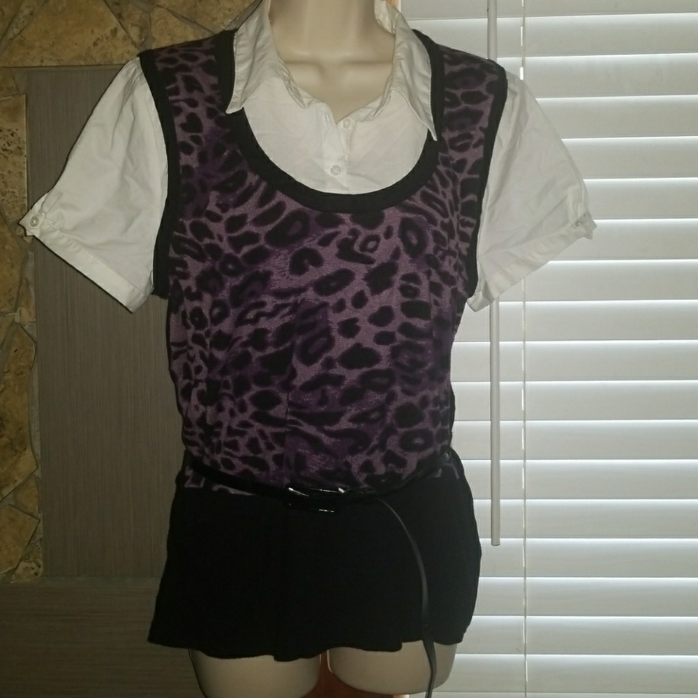 Apt 9 women's animal print blouse xl